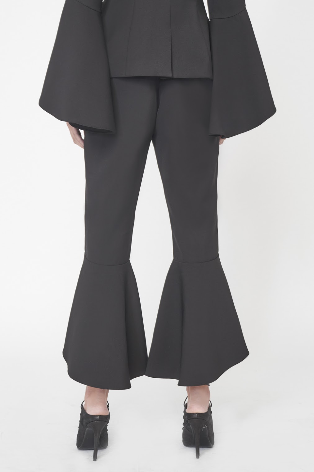 Lavish Alice Bell Ruffled Trousers Black - FINAL SALE