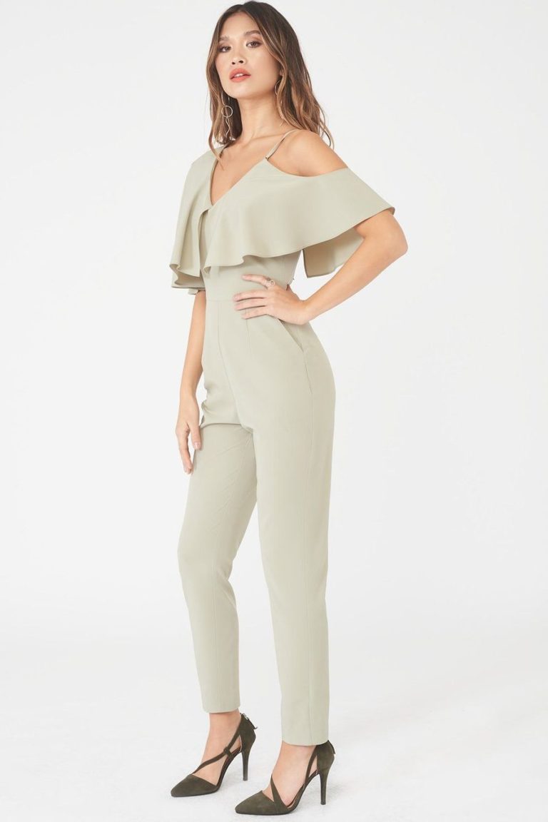 sage green jumpsuit